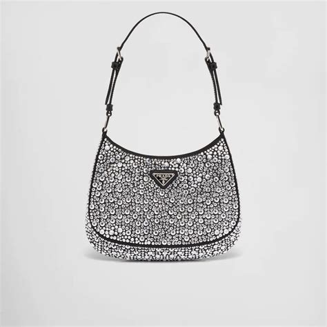 borsa prada cleo in raso con cristalli|Borsa Prada Cleo In Raso Con Cristalli.